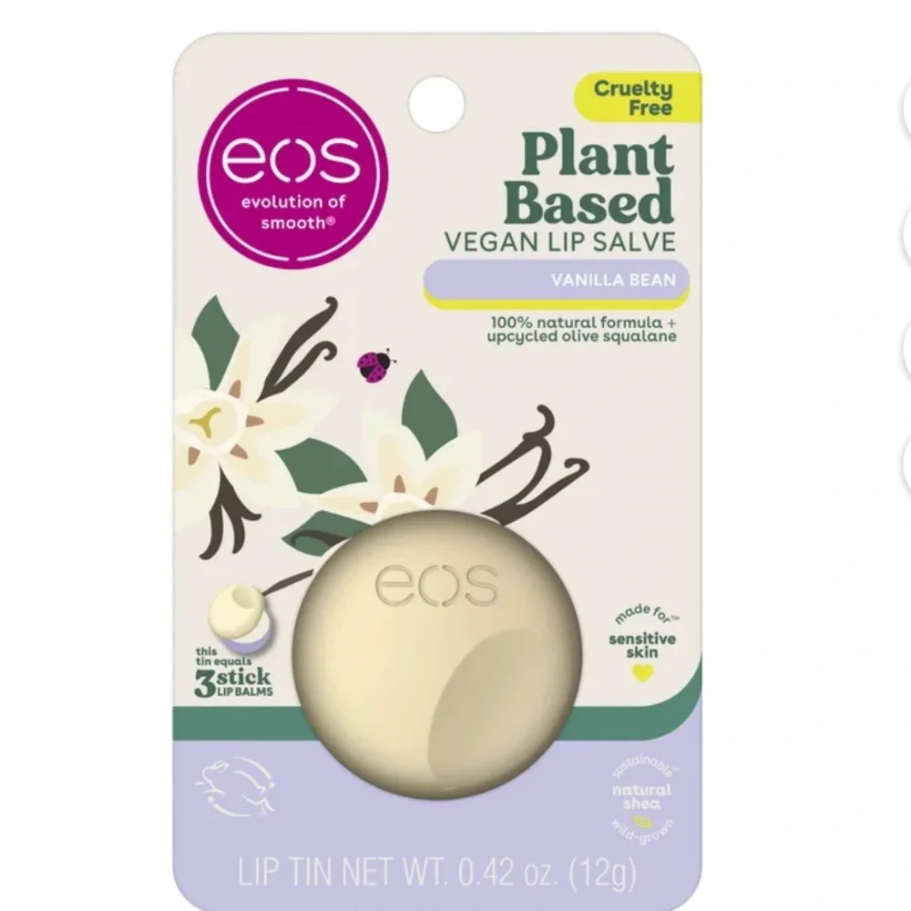 Price FIRM New eos Plant-Based Vegan Lip Salve- Vanilla Bean
